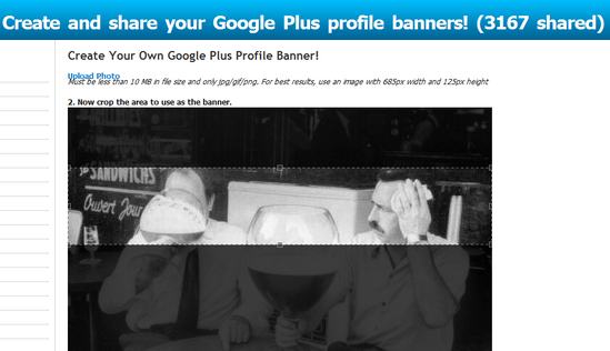 2 aplicaciones para crear un banner para el perfil o página de Google Plus 3