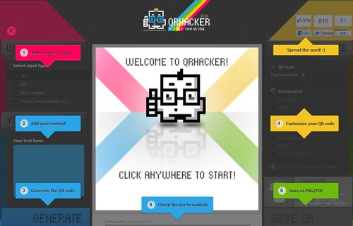 QR Hacker, crea código QR en colores, con tu logo y foto 1