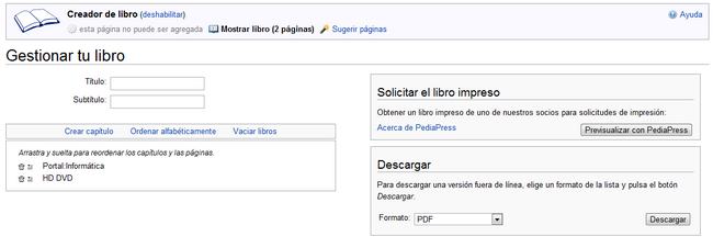 Cómo crear un libro gratis con artículos de Wikipedia 2