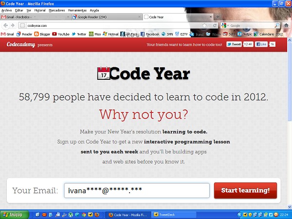 Aprendiendo a programar con Codeacademy - #CodeYear 1