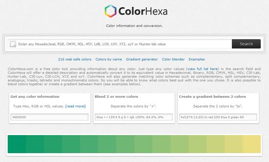 ColorHexa, la enciclopedia del color 1