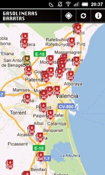 Encontrar las gasolineras más económicas con iPhone y Android Gratis en español‏ 2