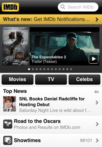 Aplicaciones móviles de Android, Blackberry y iPhone para seguir la entrega de los Oscars 2012 8
