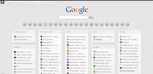 Bookolio, página de inicio para Chrome con acceso a marcadores y 21 buscadores 1