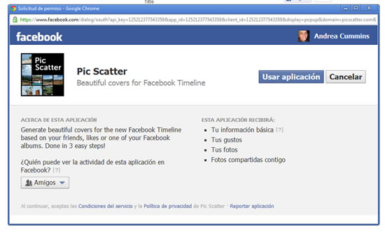 Personalizar tu portada de facebook con Pic Scatter 2