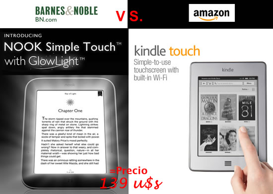 Comparamos los últimos lectores de libros digitales Nook y Kindle 1