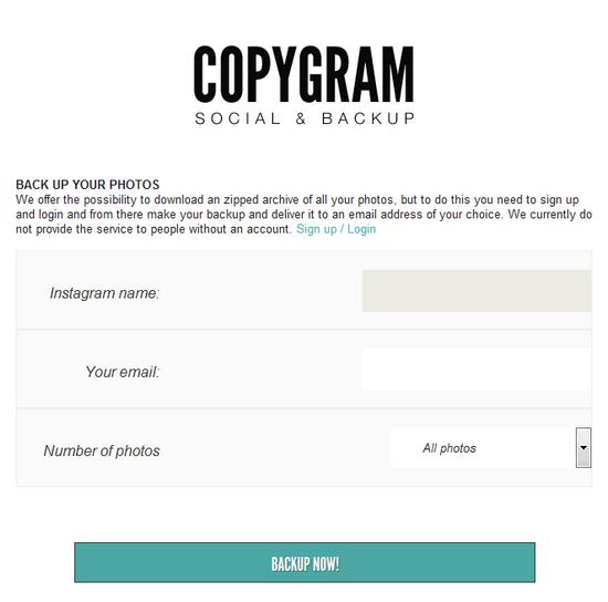 Aplicaciones web para tener una copia de seguridad de tus imágenes de Instagram 2
