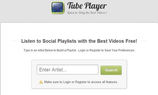 TubePlayer, muy buen curador y reproductor de vídeos musicales de Youtube 1