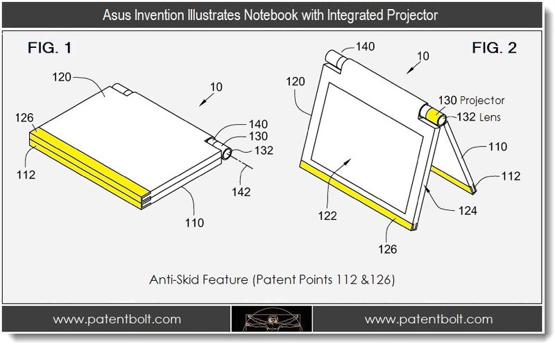 Asus presenta una patente sobre integración de proyectores en laptops 1