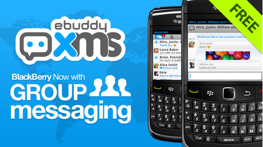 El mensajero ebuddy XMS para Blackberry actualizado a su versión 2.0 1