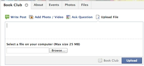 Ahora Facebook permite a los grupos compartir ficheros de hasta 25 MB 1