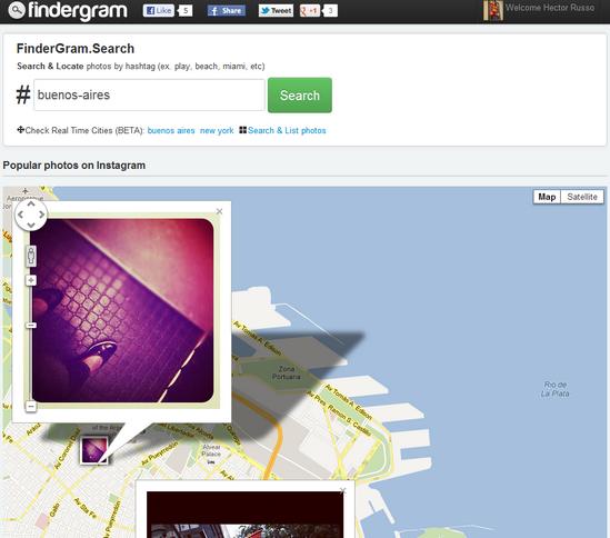 Findergram, aplicación web para buscar imágenes de Instagram 2