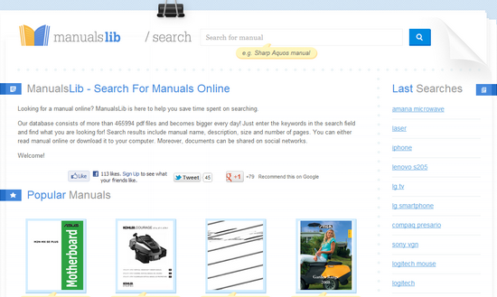 ManualsLib, casi medio millón de manuales gratis de productos electrónicos 1