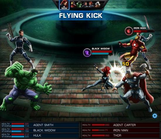 Marvel Avengers Alliance, aplicación de Facebook para jugar con tus amigos 1