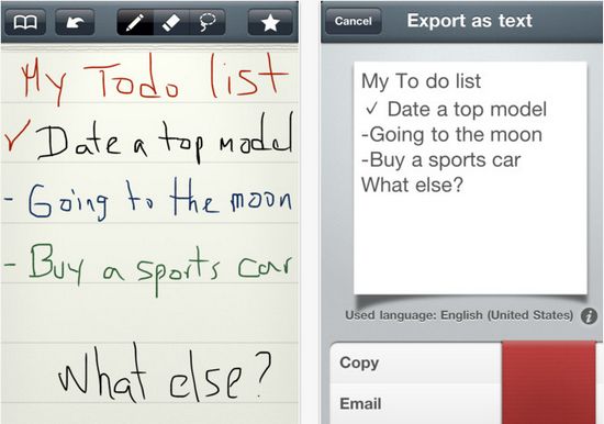 MyScript Memo, aplicación iOS gratuita para reconocimiento de escritura 1