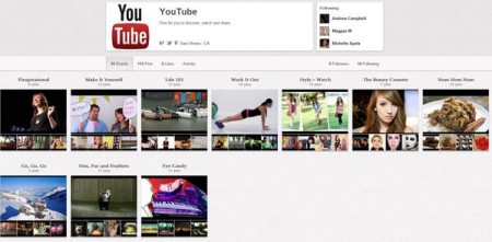 Youtube ahora tiene presencia en Pinterest 1