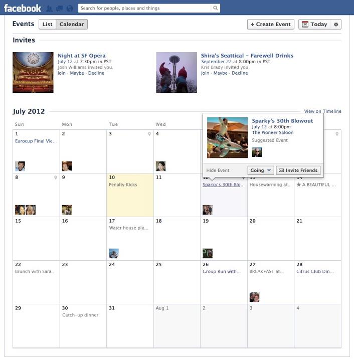 Facebook actualiza la página de eventos para facilitar la experiencia del usuario 2