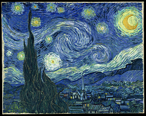 Caída en cadena de fichas de dominó crean La Noche Estrellada de Vincent van Gogh #Video 1