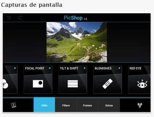 Picshop: Editor de fotos para tu teléfono iPhone o Android 1