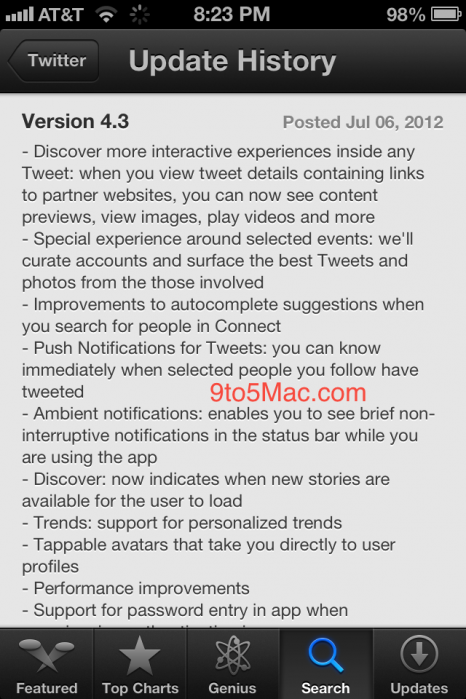 Twitter estaría por lanzar una actualización de su aplicación de iOS con varias mejoras importantes 1