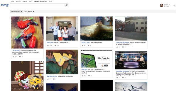 Bing cada vez integra más a Facebook: ahora permite buscar fotos de amigos de esa red 1