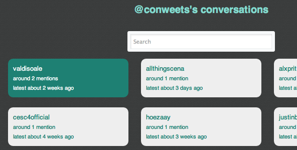 Sigue conversaciones en Twitter con Conweets 1