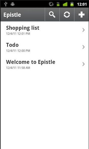 Epistle, editor de texto para #Android que permite sincronizar notas con #Dropbox 1
