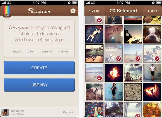 Flipagram, crea vídeos con tus fotos de Instagram en 4 simples pasos #iOS 1