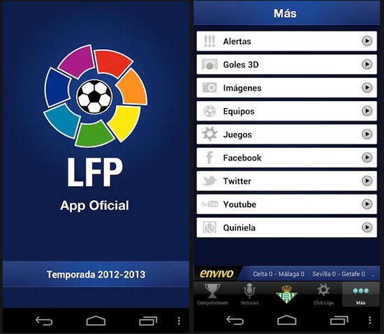 App Oficial de la Liga de Fútbol Profesional para Smartphones 1
