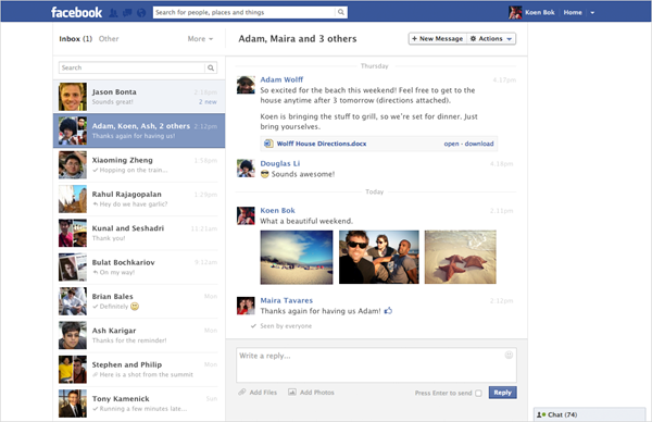 Facebook anuncia nuevo diseño de los mensajes, mejoras en navegación y búsquedas 1