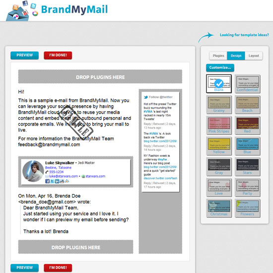 BrandmyMail: Servicio para agregar firmas y redes sociales a tus correos de Gmail 2