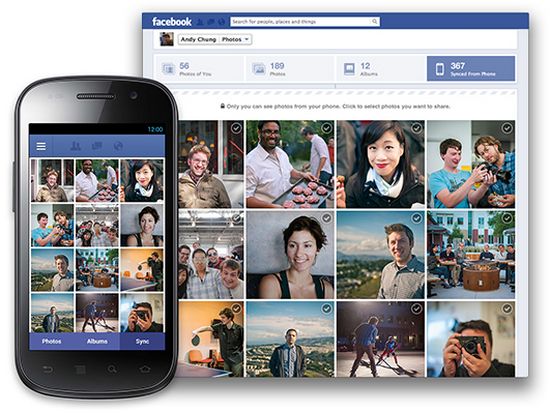 Facebook está probando la sincronización automática de imágenes desde Android 1