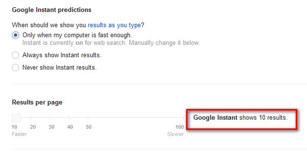 Cómo obtener más de 10 resultados de búsqueda por página en Google 1
