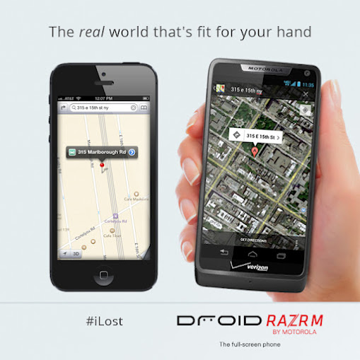 Motorola se rie de los mapas de iPhone 5 con #iLost en un ad gracioso 1
