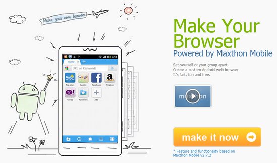 Muy fácil crea tu propio navegador para #Android con una herramienta gratuita de Maxthon 1