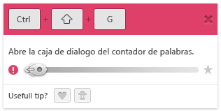 KeyRocket, software en español que te enseña a utilizar los atajos de teclado 2