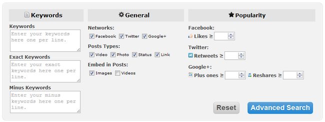 Social Buzz, interesante motor de búsqueda social en tiempo real con resultados de Twitter, Facebook y Google+ 2