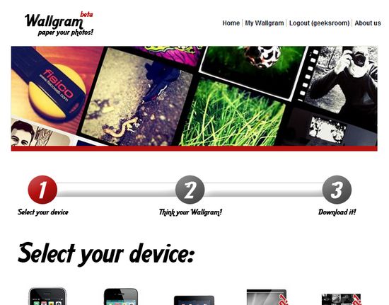 Wallgram, crea un wallpaper para iPhone o iPad con imágenes de Instagram 1