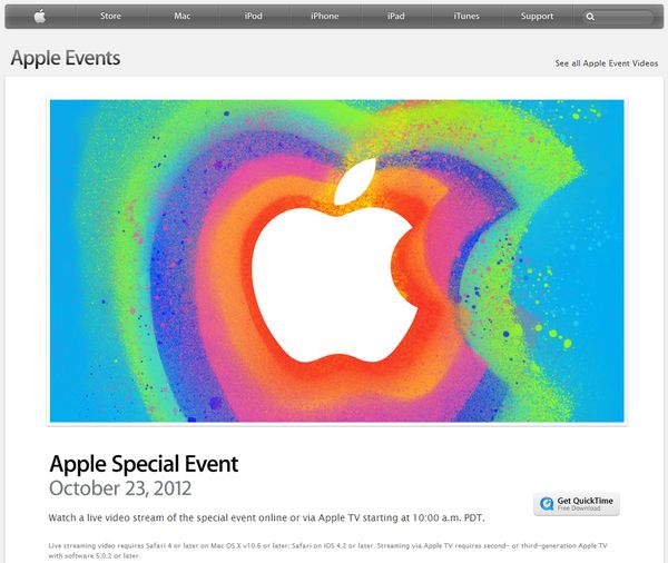 Apple transmitirá el evento de iPad Mini por Apple TV y también desde su web - Horarios 1