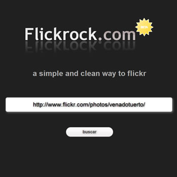 Flickrock, presenta tus fotos de Flickr de manera elegante 1