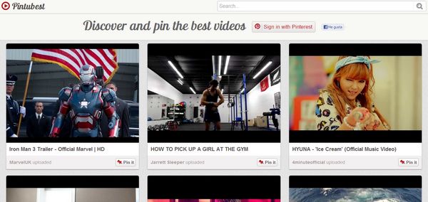 Pintubest, descubre vídeos de Youtube y publícalos en Pinterest 1