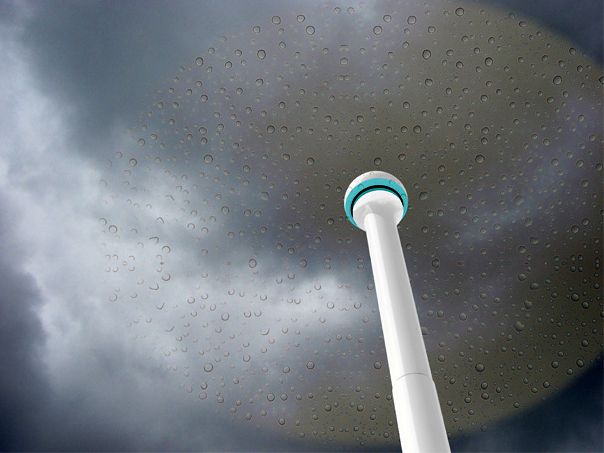 Paraguas invisible que repele las gotas de lluvia con aire 1