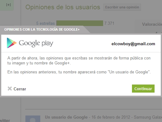 Google Play ya no permite que usuarios utilicen seudónimos en las opiniones 1