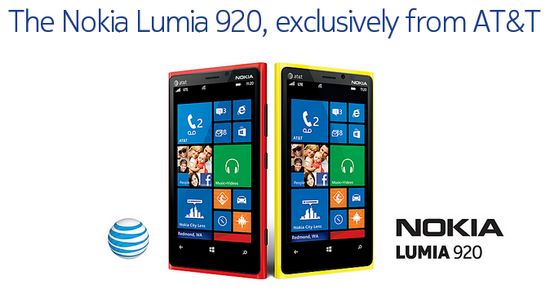 Nokia Lumia 920 y Windows Phone 8X de HTC a 99 dólares con dos años de contrato por AT&T 1