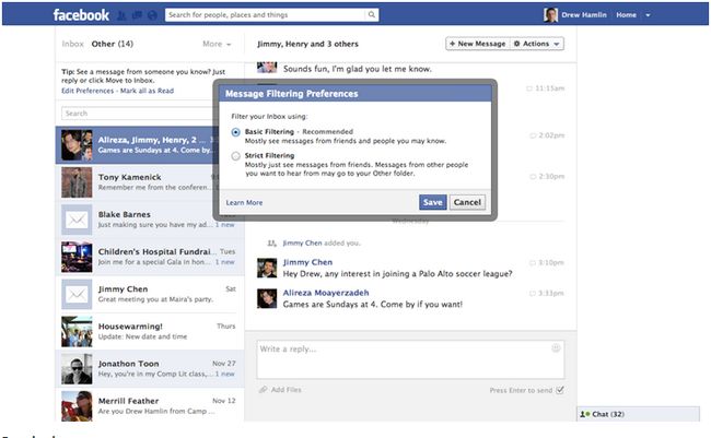 facebook-message-filtering