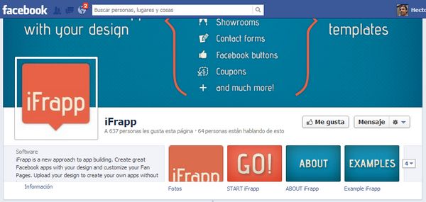 iFrapp te permite crear una app para Facebook en pocos minutos y sin tener experiencia 1