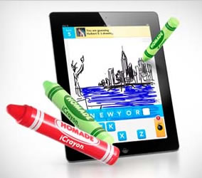 iCrayon: Para los mas pequeños,la sensación de dibujar con crayones en un iPad