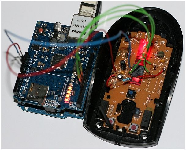 DIY: Convertir un mouse óptico en una Arduino Webcam