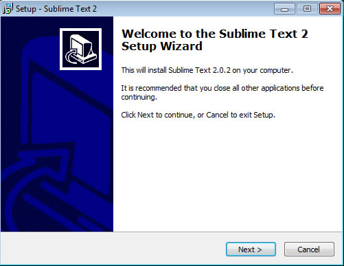 sublimeText2-install