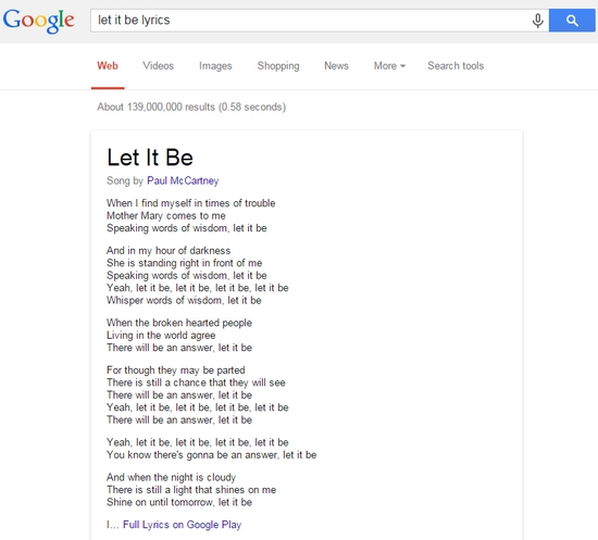 google-song-lyrics